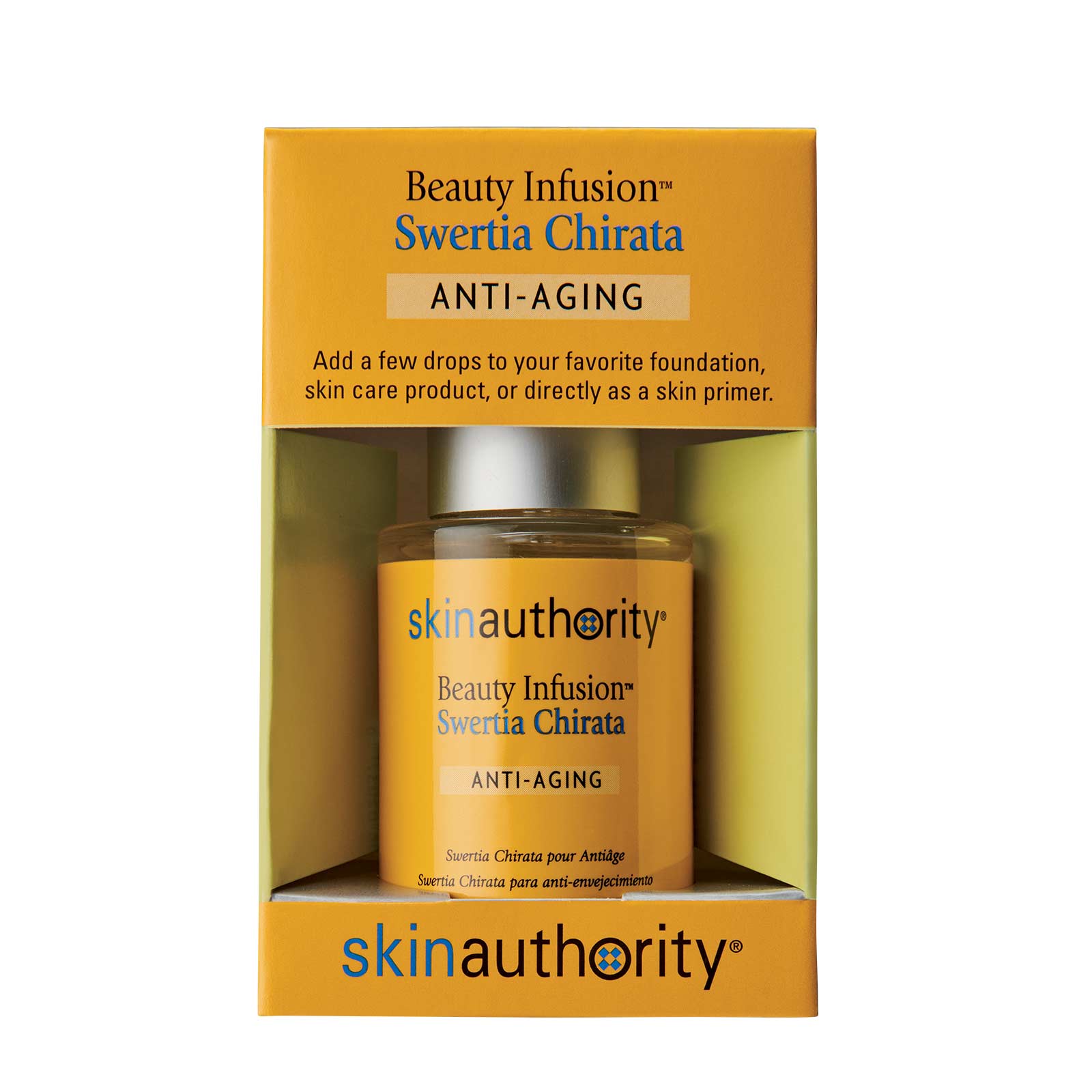 Beauty Infusion Swertia Chirata for Anti-Aging  carton packaging by Skin Authority