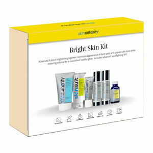 Skin authority Bright Skin Kit packaging on a white background