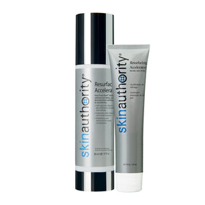 Two skincare products from skin authority on a white background