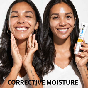 A Girl Applying and Holding Skinsuit Natural Tint Skin Perfector