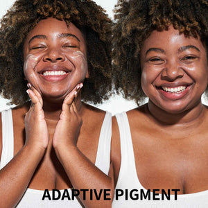 A Girl Smiling and Applying Tinted Mineral Sunscreen on Her Face