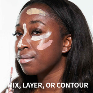 A Girl Applied SPF 50 Skinsuit Natural Tint Skin Perfector on Her Face